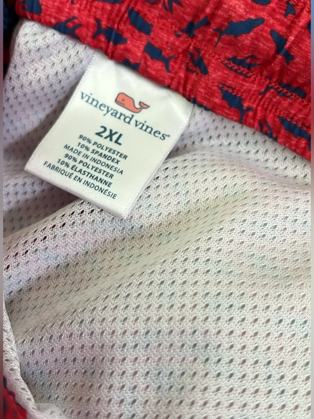 NWT Vineyard Vines red and blue fish trunks size xxl